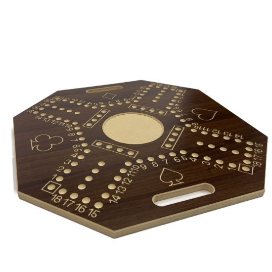 صورة جاكارو ( جكارو ) خشب مرقمة بالحجم الكبير مع أوراق اللعب لون بني